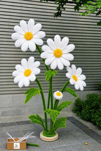 pipe-cleaner-standing-display-daisy-flowers