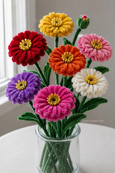 pipe-cleaner-zinnia-flower