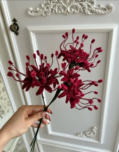 red-spider-lily-pipe-cleaner-flower