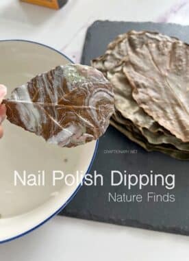 Nail Polish Dipping Art: Water Marbling on Nature Finds