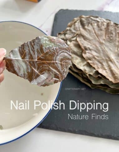 Nail Polish Dipping Art: Water Marbling on Nature Finds