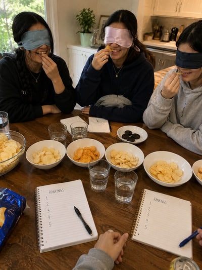 blind-taste-testing-friends-activity-at-home