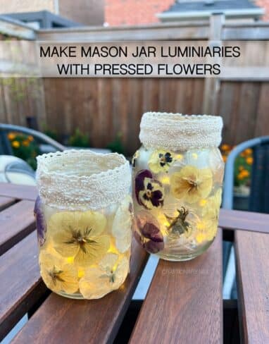 Dried Flower Mason Jar Luminaries: The Cozy DIY Light Project