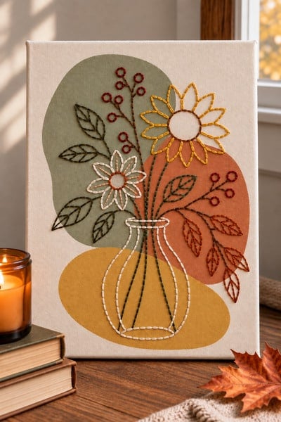embroidery-with-threads-on-painted-canvas-art